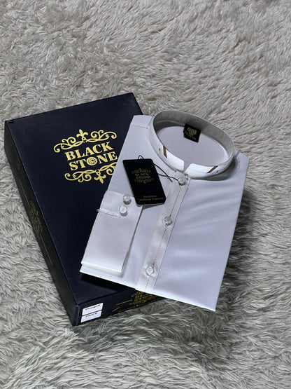 Classic Off White Kurta Trouser Set for Boys