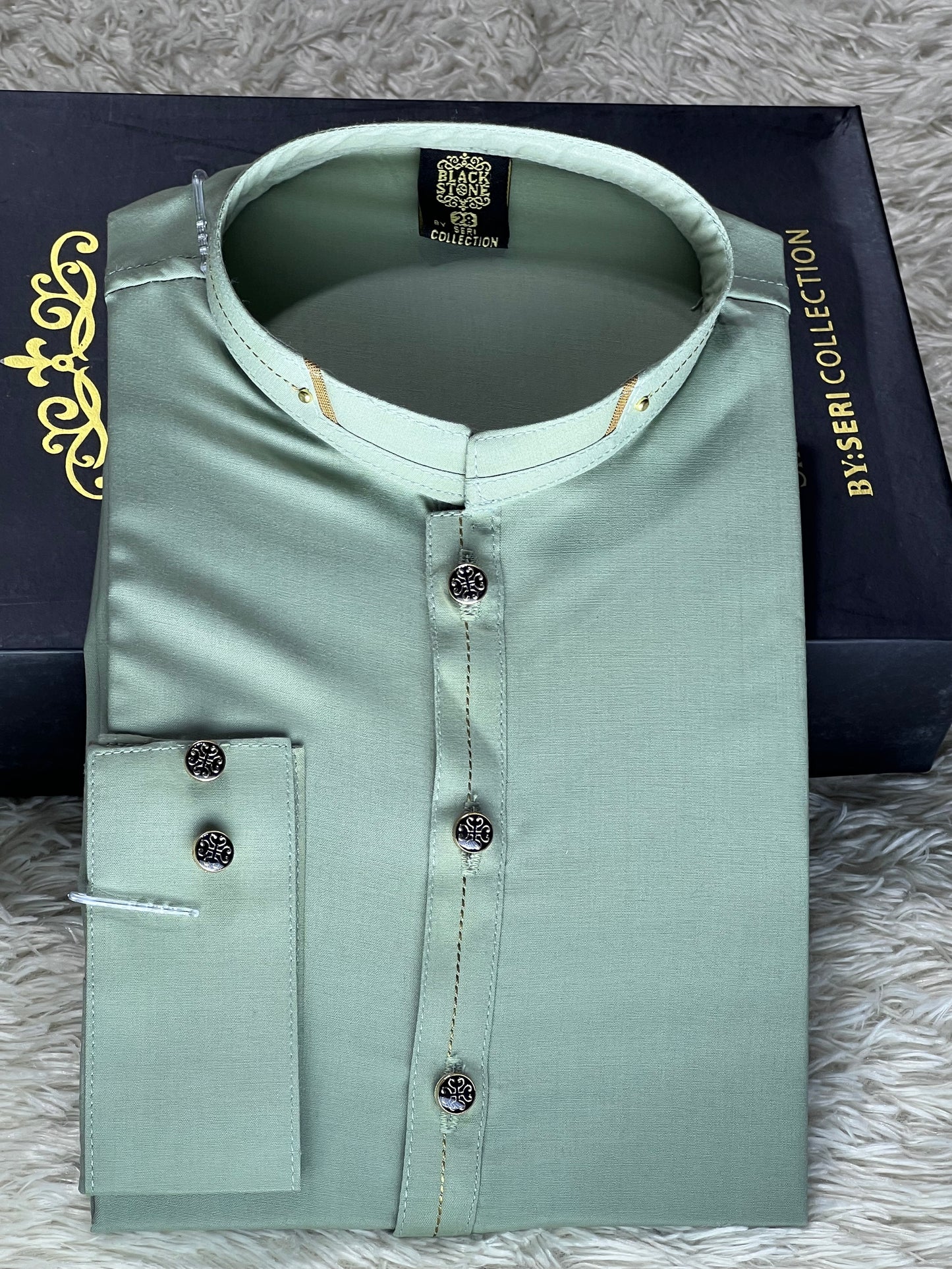 Boys Mint Green Kurta Pajama Set – Elegant Traditional Wear
