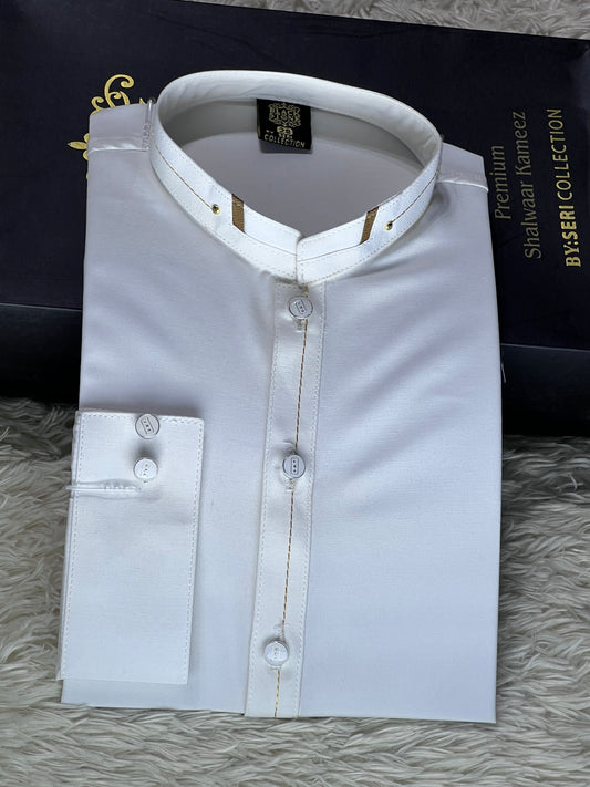 Classic Off White Kurta Trouser Set for Boys