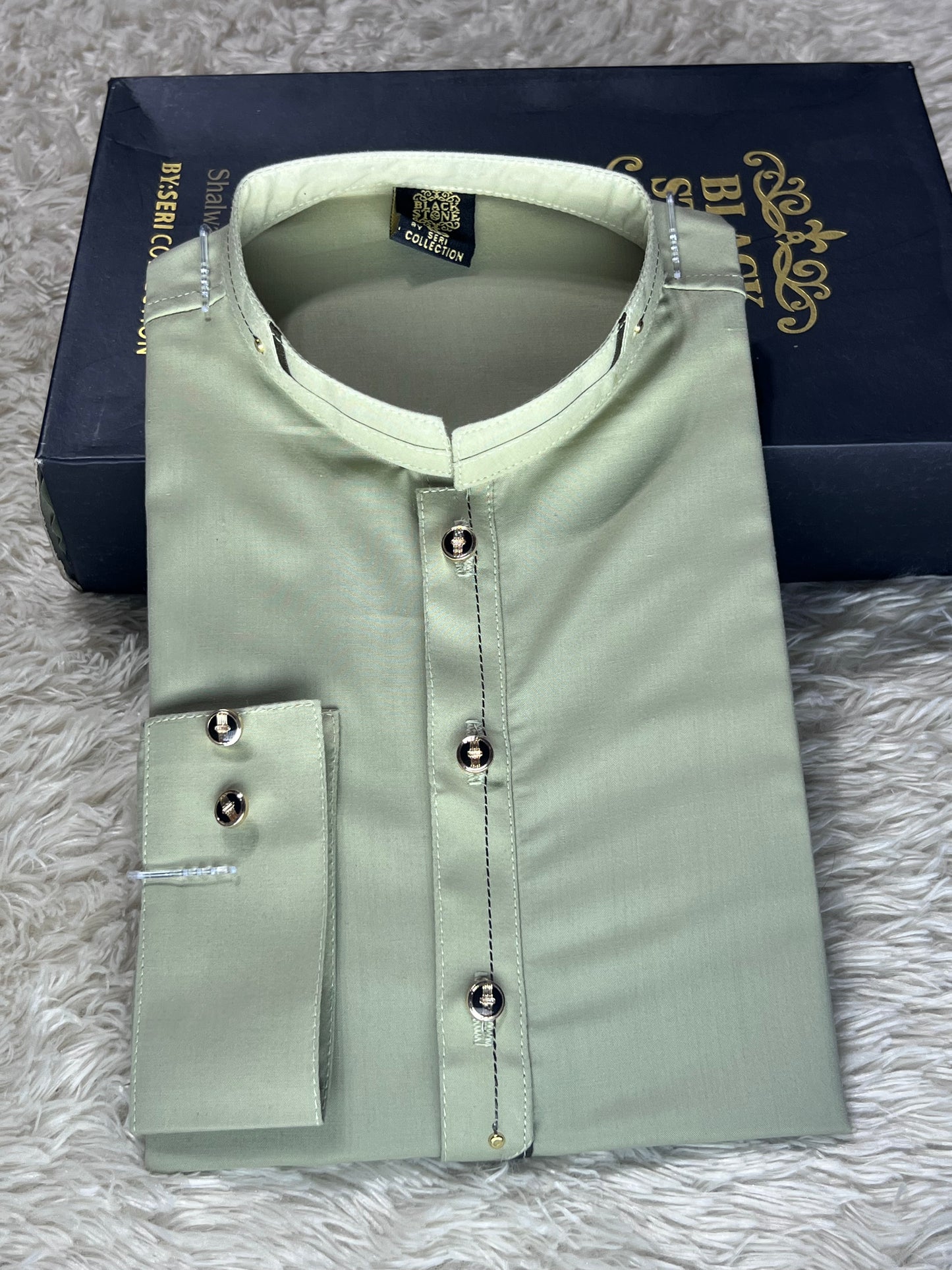 Classic Royal Sky Green Fit Kurta Suit