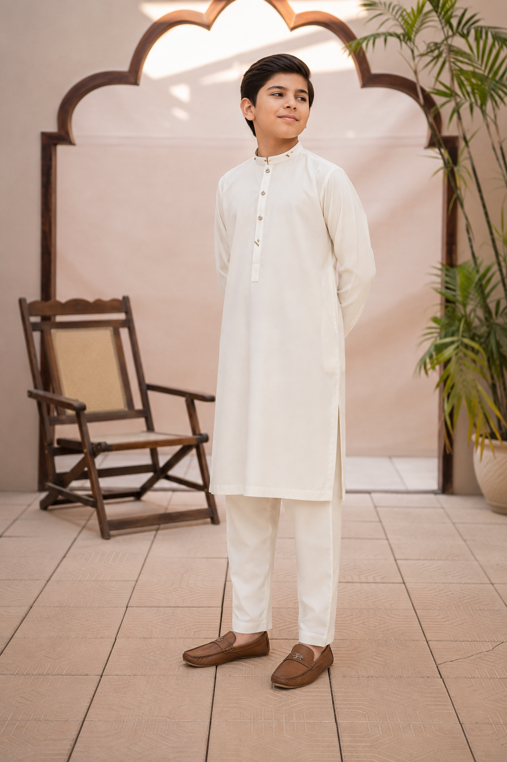 Classic Boski Kurta Trouser Set for Boys
