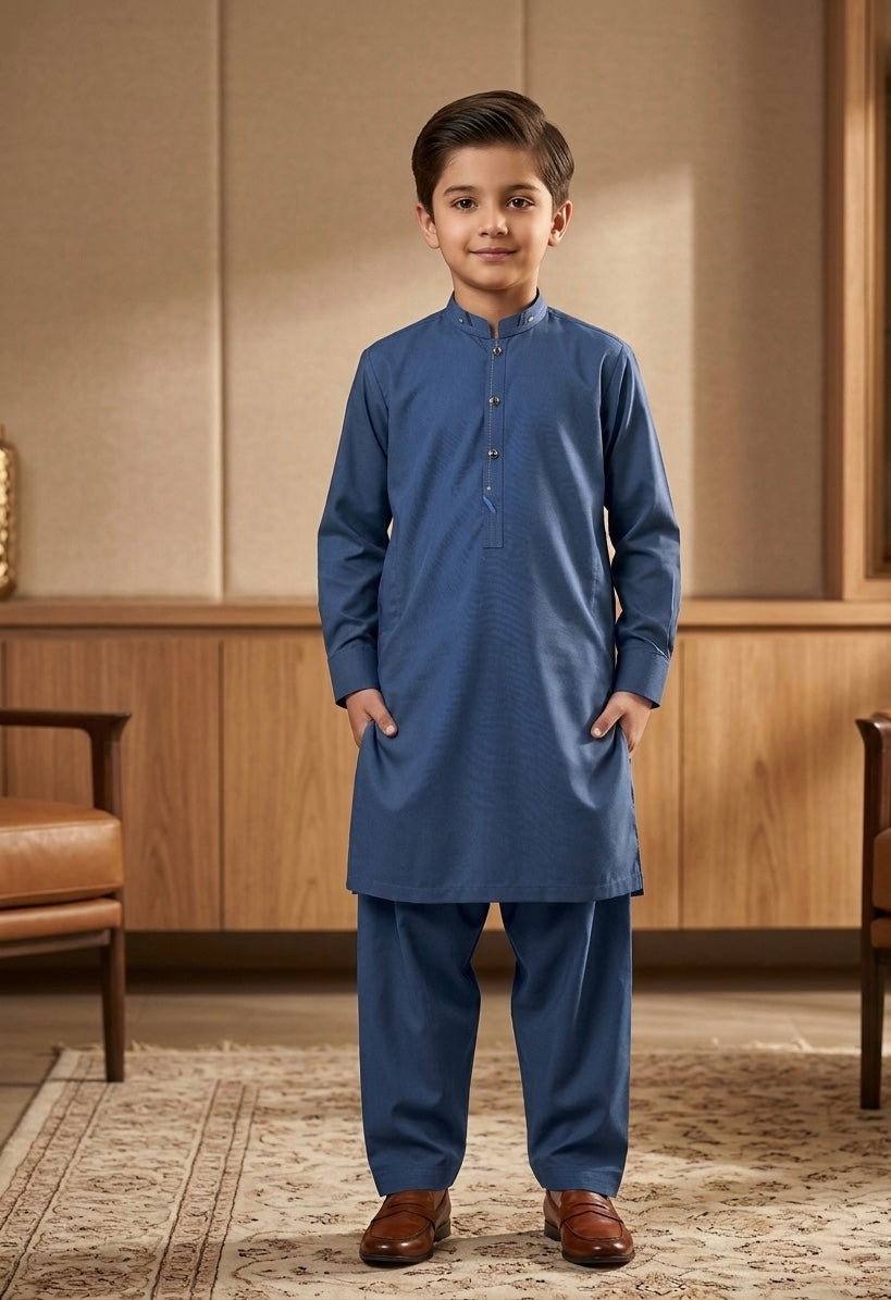 Classic Royal Dark Blue Fit Kurta Suit