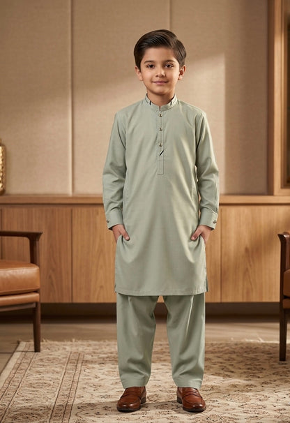 Classic Royal Sky Green Fit Kurta Suit